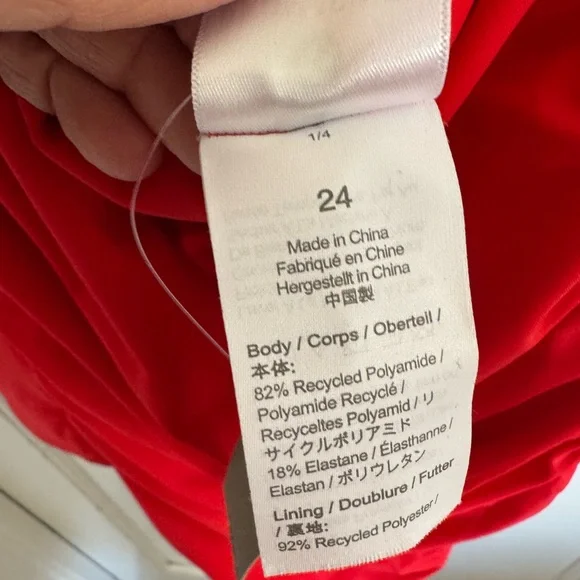 NWT J.Crew Ruched squareneck one-piece size 24 - Picture 4 of 8